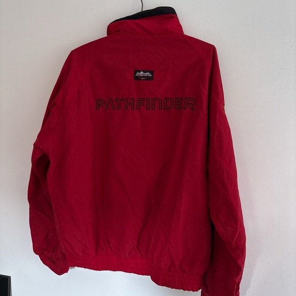RARE Nissan Pathfinder vintage jacket windbreaker red size large racing truck - Picture 7 of 8